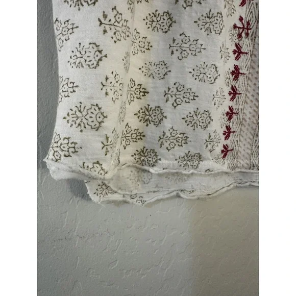 Sundance Womans Floral Embroidered Tank Top Size XS Cottagecore Boho Y2K Hippie - Picture 5 of 12